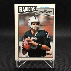 Jim Plunkett 1987 Topps #214 Los Angeles Raiders Football Card EX